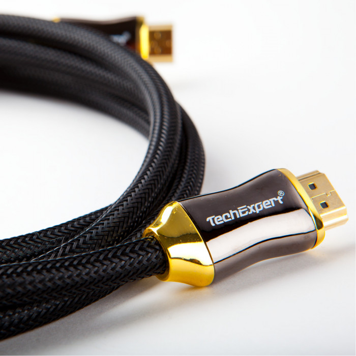 Cable HDMI 2.1 8K 4K Professionnel Ultra HD Haut de Gamme 3M HDR  48GB/Sec.Plq Or