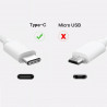 Kit de Charge pour tablettes Samsung Tab S3 Tab S4 USB Type C Blanc