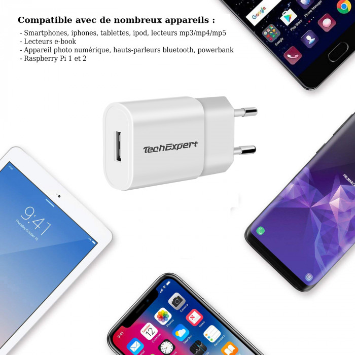 Chargeur pour téléphone mobile Huawei Chargeur Secteur Rapide USB