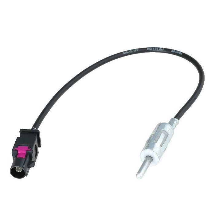 Cable adaptateur Fakra Iso pour antenne autoradio BMW VW Renault noir
