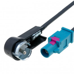 Cable adaptateur antenne Fakra male vers ISO socle male 30cm