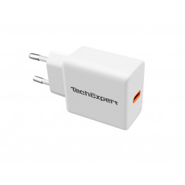 Chargeur Rapide Power Delivery 20W blanc TechExpert