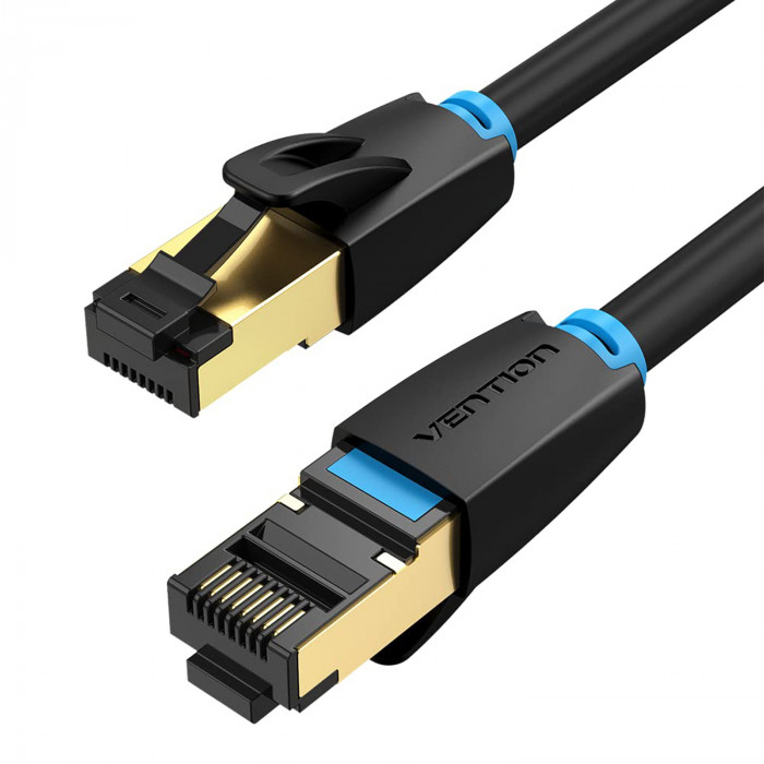 Câble Ethernet Cat 8, câble de raccordement haute vitesse RJ45, réseau  40 Gb/s 2000MHz LAN plaqué or Cat8, intérieur