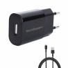 Kit charge noir pour iphone 5 5C 5S iphone 6 6S 6S Plus ipod 5 et 6 ipod nano 7 chargeur + câble 3 mètres