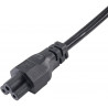 Akyga AK-NB-01C Câble d'alimentation pour PC Portable 3 Broches Broches IEC C5 CEE 7/7 EU 1,5 m