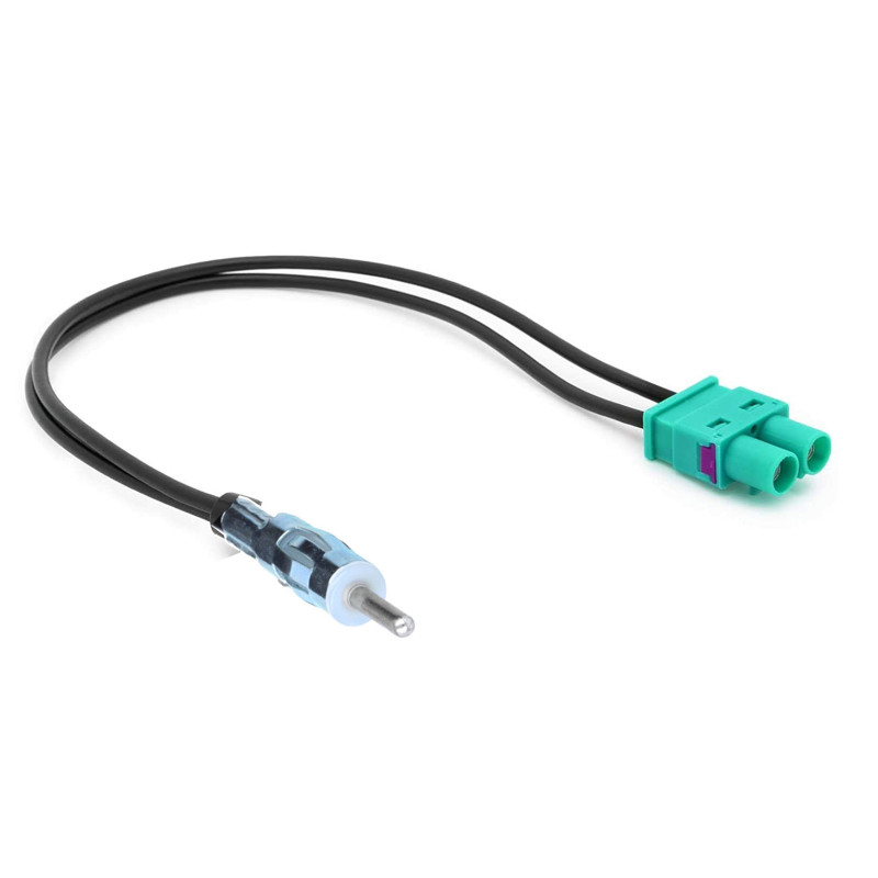 Cable adaptateur double Fakra vers Din pour antenne autoradio BMW VW Audi