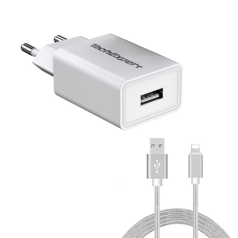 Kit Charge rapide pour iphone 7 7Plus iphone 6 6S 6Plus 6SPlus 1m blanc