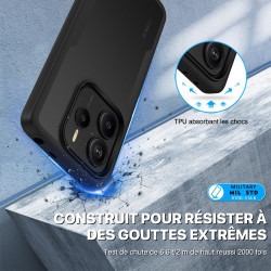 Coque de protection intégrale 360° pour Xiaomi Redmi Note 14 4G (pas compatible version 5G)