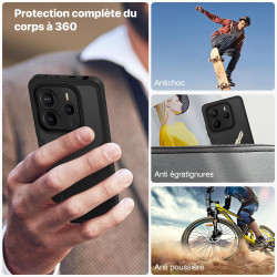 Coque de protection intégrale 360° pour Xiaomi Redmi Note 14 4G (pas compatible version 5G)