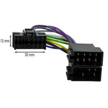 Cable adaptateur ISO autoradio JVC KD-AR200 KD-AR300 KD-AR390 KD-AR400 KD-AR600 