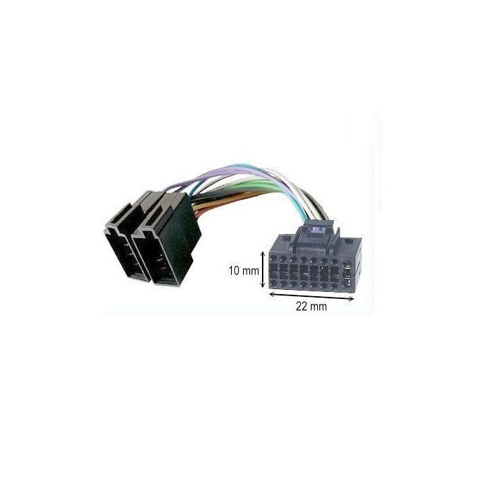 sound-way Câble Adaptateur connecteur Faisceau ISO pour autoradio JVC 16 pins 